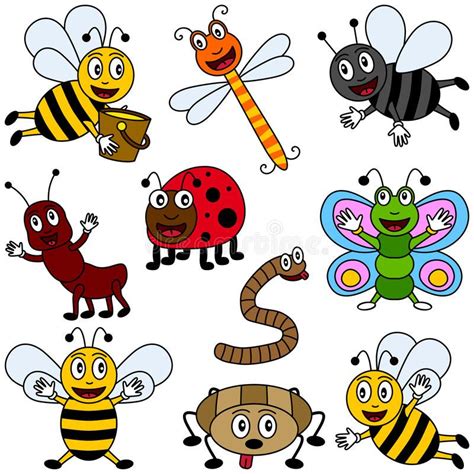 Cartoon Insects Collection Collection Of Ten Funny Cartoon Insects
