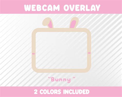 Cute Bunny Webcam Overlay For Twitch Or Facebook Streaming Etsy