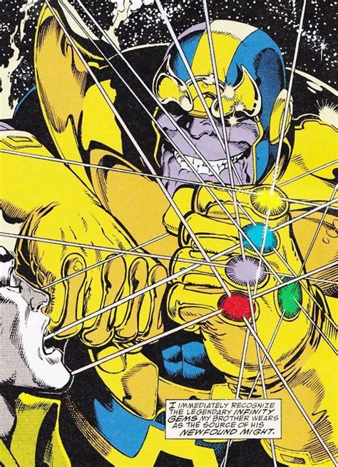 Thanos Wielding The Infinity Gauntlet From The Jim Starlin Epic Marvel