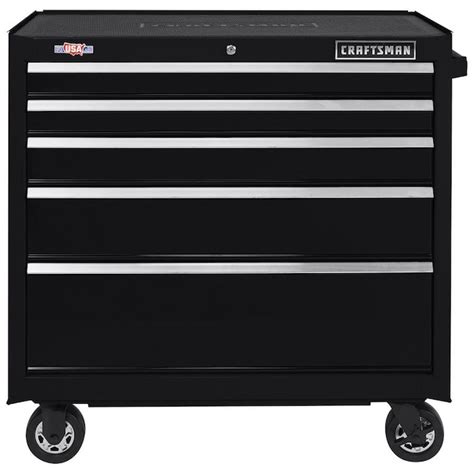 Craftsman 2000 Series 37 In 5 Drawer Tool Cabinet Black In The Bottom
