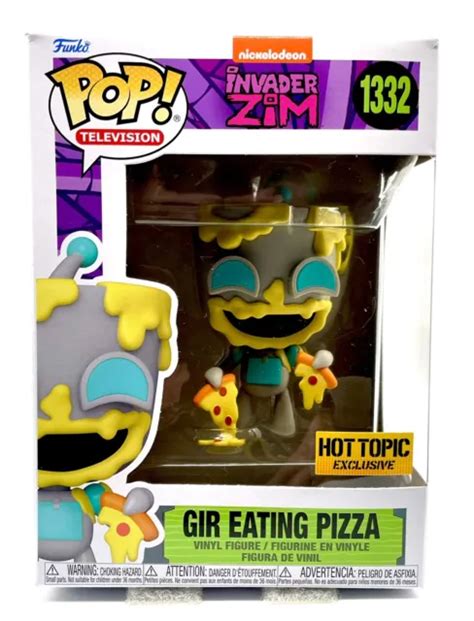 Funko Pop Invader Zim Gir Eating Pizza 1332 Hot Topic Exclusive 23 00 Picclick