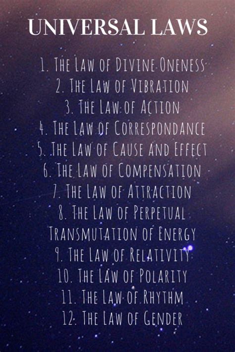 12 immutable universal laws laws of the universe numerology life path awakening quotes
