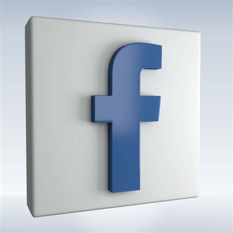 Facebook 3d Logo Icon 3d Model