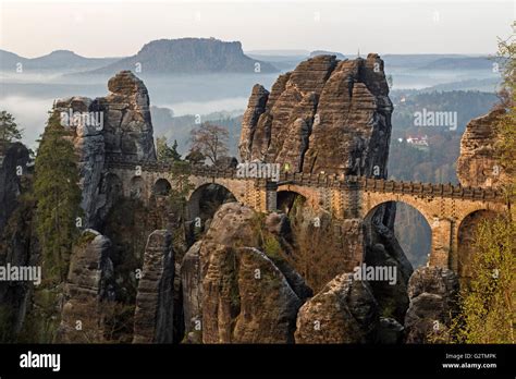 Bastei Bridge Elbe Sandstone Mountains Saxon Switzerland National