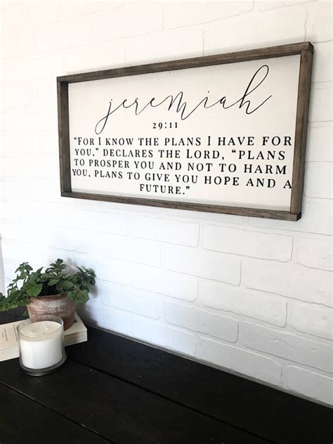 Jeremiah 2911 Verse Sign Jeremiah Wood Sign Scripture Sign Etsy