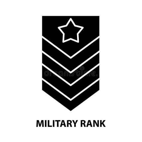 Military Rank Icon Black Vector Sign With Editable Strokes Concept