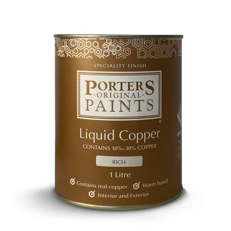 Porters Liquid Copper Black Pebble