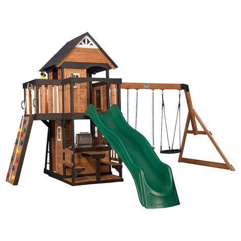 Backyard Discovery Canyon Creek All Cedar Wooden Playset The Home