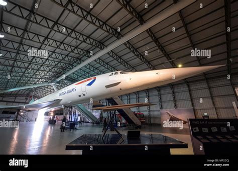 British Airways Concorde On Display In Hanger At National Museum Of