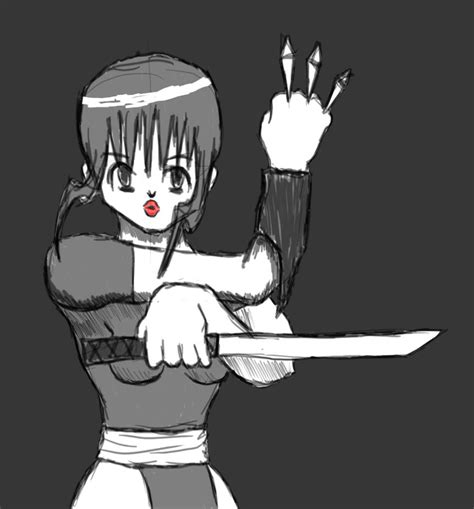 Ninja Girl Sketch By Wraithdragon On Deviantart