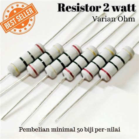 Jual Resistor 2watt Isi 50biji Ohm Shopee Indonesia