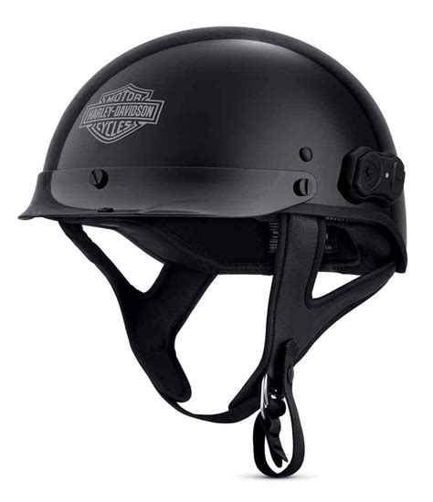 Harley Davidson Mens Boom Audio N01 Half Helmet Gloss Black 98316