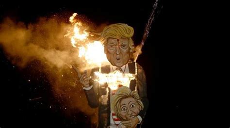 Youre Fired Trump Effigy Feels The Heat On Uk Bonfire Night