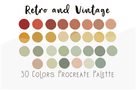 Procreate Color Palette Retro And Vintage Ubicaciondepersonascdmxgobmx