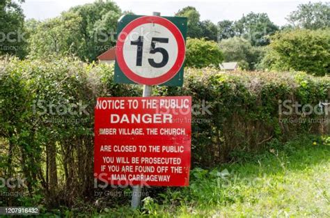 Imber Village Warning Sign Salisbury Plain Stock Photo Download Image