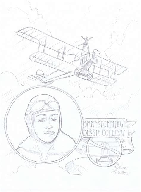 Bessie Coleman By Paul Roman Martinez In Tisha Ws Commissions