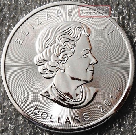 2014 Canadian Maple Leaf Silver Coin Bu 1 Oz 9999 Fine