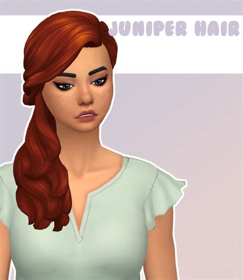 ̗̀ Juniper Hair ̖́ Stephanine On Patreon Sims Hair Sims Mods
