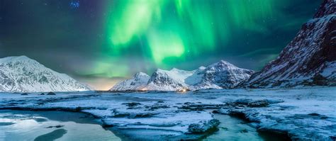 Download Northern Lights Coast Of Norway Nature Adorable Wallpaper