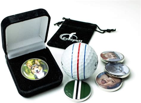 Ezeeputt Personalised Golf Ball Putting Marker Custom Photo Golf T