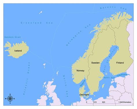 nordic countries map and facts mappr
