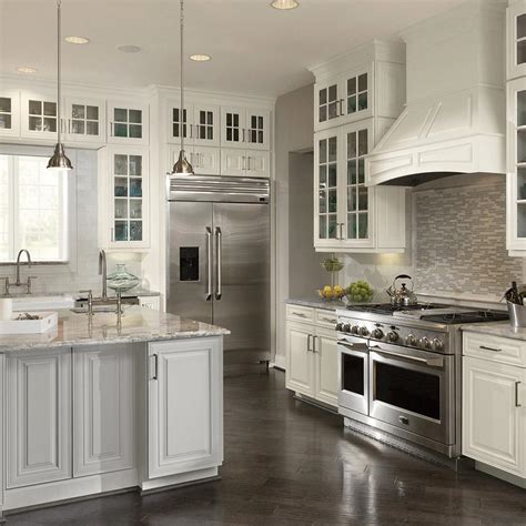 Measured carefully and built precisely, custom cabinetry can increase storage and beautify any room. American Woodmark Custom Kitchen Cabinets Shown in Classic ...