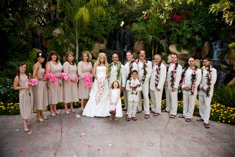 You'll find lots of pineapples and palm leaves in this tropical theme, which we adore. Hawaii Theme Wedding in Southern California