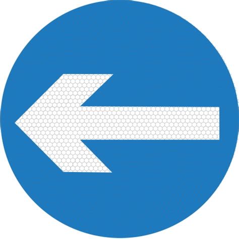 Turn Left Sign 606 | SSP Print Factory
