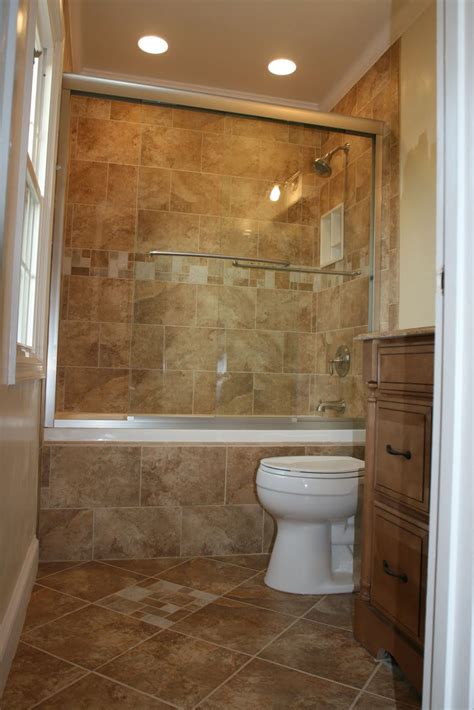 Awesome Bathroom Design Brown Tiles Photos Dulenexta