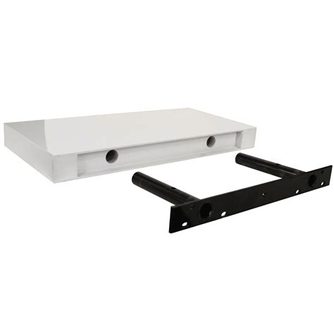 Wall Mounted 40cm Floating Shelf Pack Of Two White Watsons On