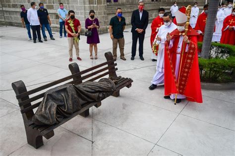 Look Manila Cathedral Unveils ‘homeless Jesus Abs Cbn News