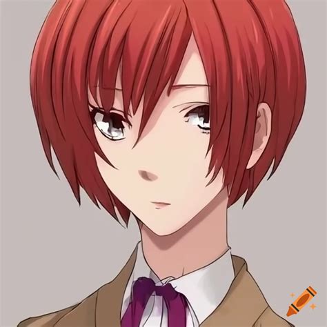Anime Girl With Short Red Hair