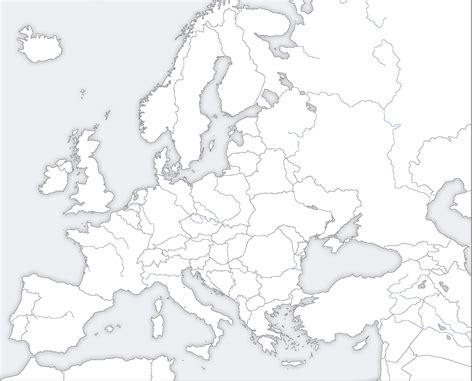 Europe Map Countries In Color Printable Blank Europe