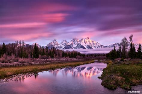 Jackson Hole Sunrise on the Snake River Wyoming Wall Hangings