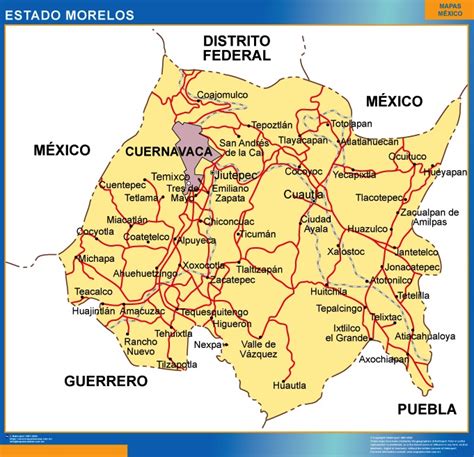 Total 42 Imagen Mapa Del Estado De Morelos Con Nombres