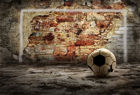 Sports Soccer Goal Walls Bricks Wallpapers Hd Desktop And Mobile