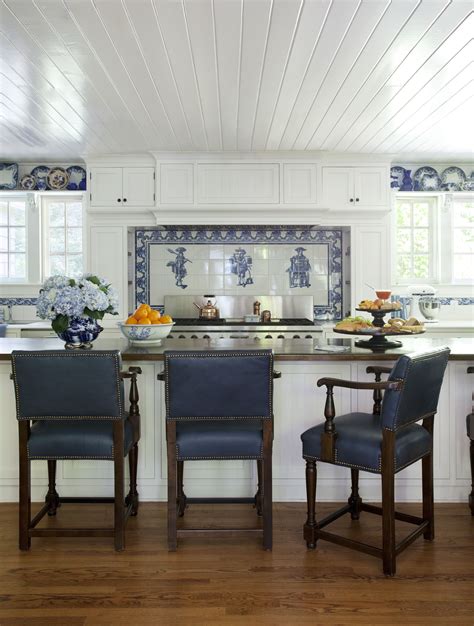 North Carolina Interior Designer Kathryn Greeley Blue Kitchen Tiles