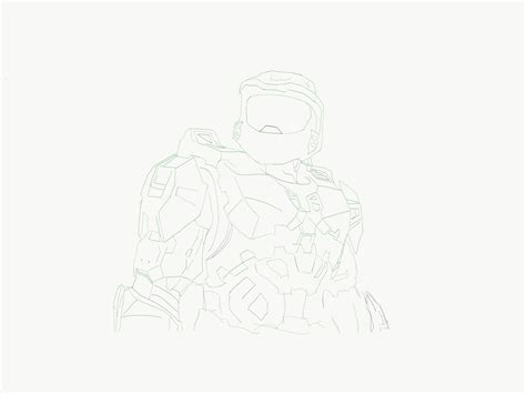 here s a a drawing of master chief that i drew its my first drawing so it s not the greatest