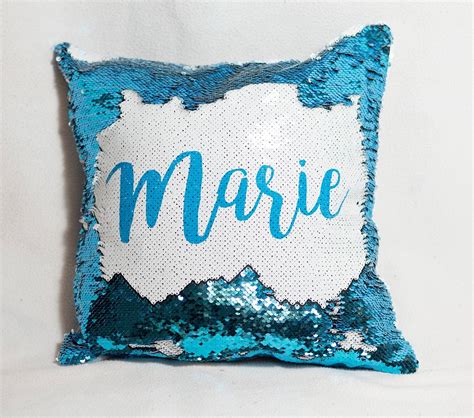 Sequins Pillow Pillow With Sequins With Name Saying Text Etsy Uk