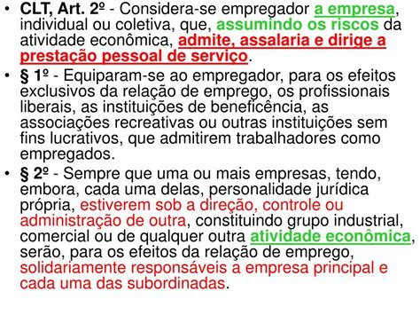 Considera-se Empregador A Empresa Individual Ou Coletiva Que Assumindo