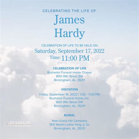 In loving memory of Mr. James... - Bushelon Funeral Home Inc