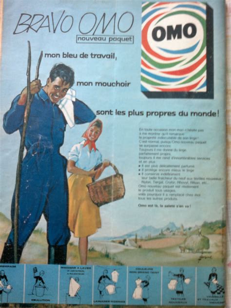 1959 Magazine Pour Vous Madame Pub Pour La Lessive Omo Avec Omo Le Fermier Devient Sexy