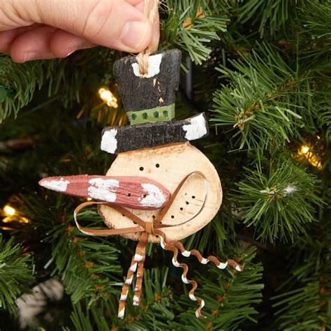Primitive Rustic Snowman Ornament Christmas Ornaments Christmas And