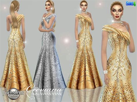 Jomsims Creviana Dress Dress Sims 4 Dresses Sims 4 Mods Clothes