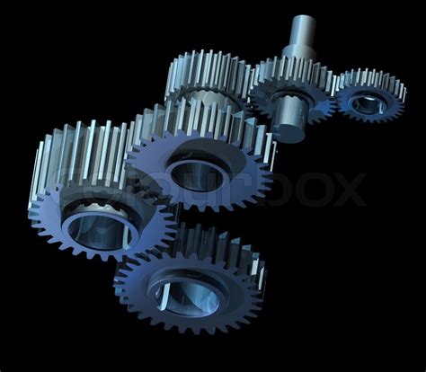 Complex Mechanism Of Gear Wheels And Stock Image Colourbox
