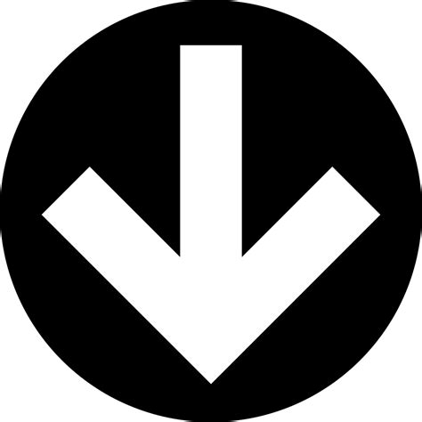 Download Down Arrow In Circular Filled Button Svg Png Icon Free ...