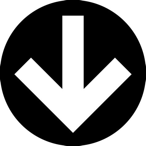 There's even a 3d arrow ➫! Down Arrow In Circular Filled Button Svg Png Icon Free ...