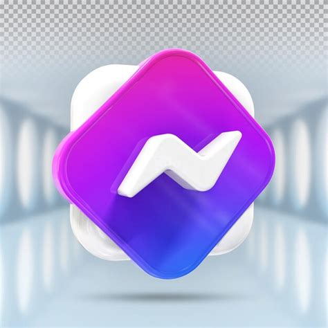 Premium Psd Messenger Logo Icon 3d Social Media In Modern Style