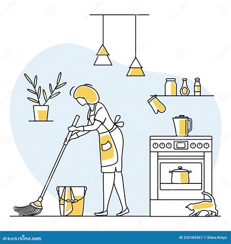 Vector Cleaning Service Household Housekeeping Stock Vector
