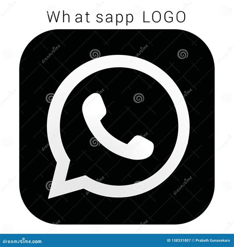 Whatsapp Logo Mit Vektor Ai Datei Squred Schwarzes U Weißes